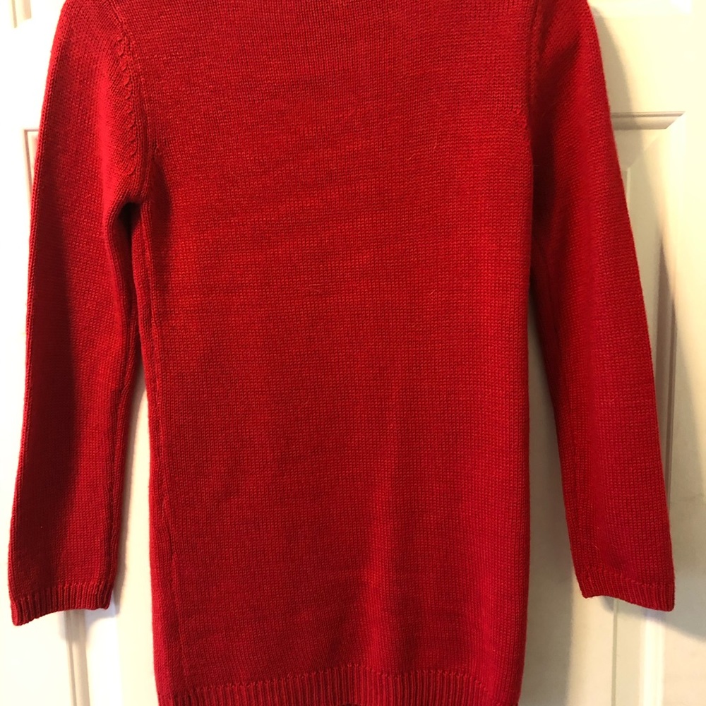 Girl’s tunic sweater EUC snowman appliqué, 10/12 - Picture 4 of 5
